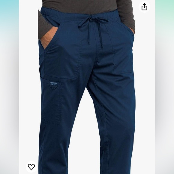 ⚜️UNISEX Cherokee Revolution Medical Scrub Pants WW020 in Navy! NWT! - Picture 4 of 6